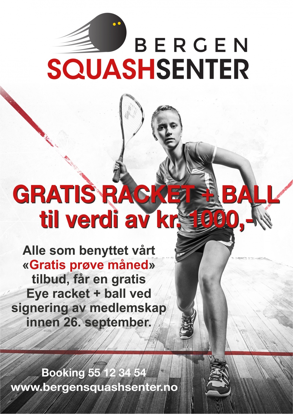 GRATIS RACKET + BALL