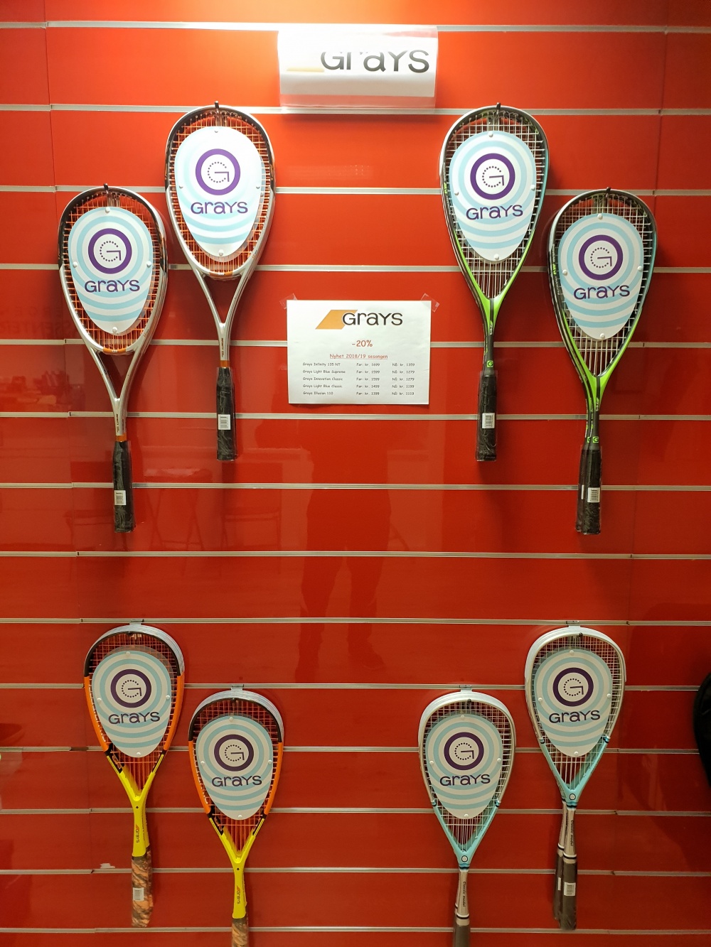 Grays racket kampanje 2018 modeller