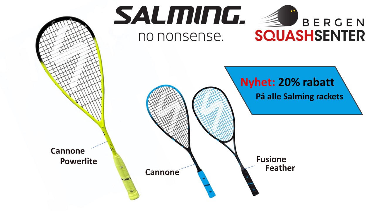 20% på alle Salming rackets!